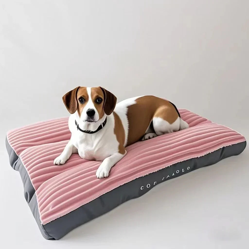 Matelas Chien Grande Taille XXL En Corduroy, Coussin Douillet Lavable Pour Grand Chien – tapis de repos lavable en machine