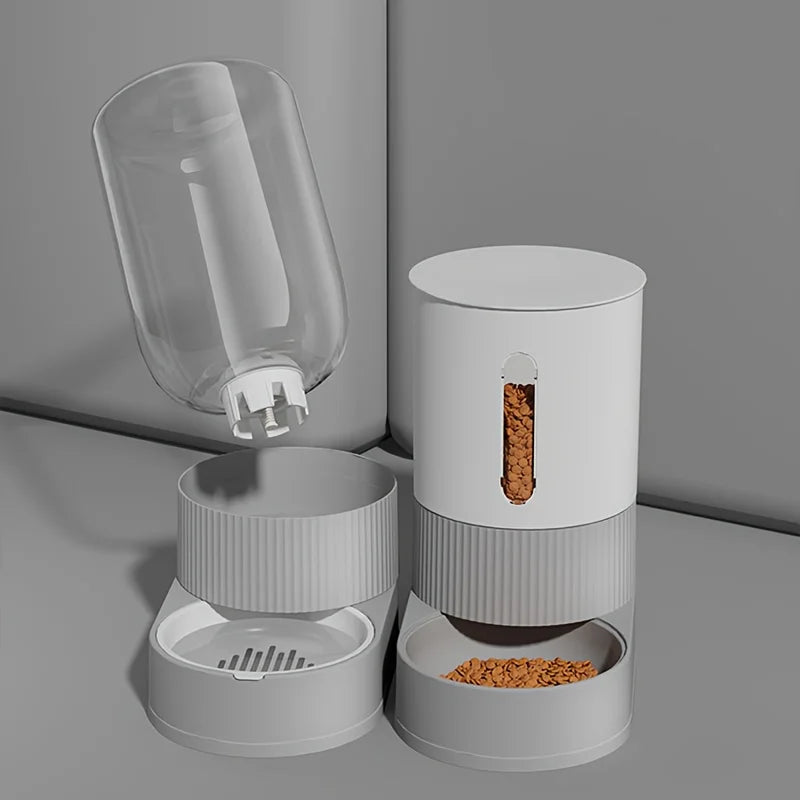 Distributeur Automatique pour Chats : Solution Pratique et Spacieuse pour Nourrir Vos Animaux, distributeur croquettes chat avec abreuvoir intégré