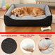Coussin Chien Épais Pour Chien Et Chat, Canapé Lavable En Coton, Tailles S À XL – lit douillet noir avec rembourrage épais, coussin chien épais