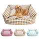 Panier Pour Petit Chien En Coton Respirant, Lit Douillet Rayé Pour Chien Et Chat Jusqu'à 10 Kg, vue principale du panier pour petit chien