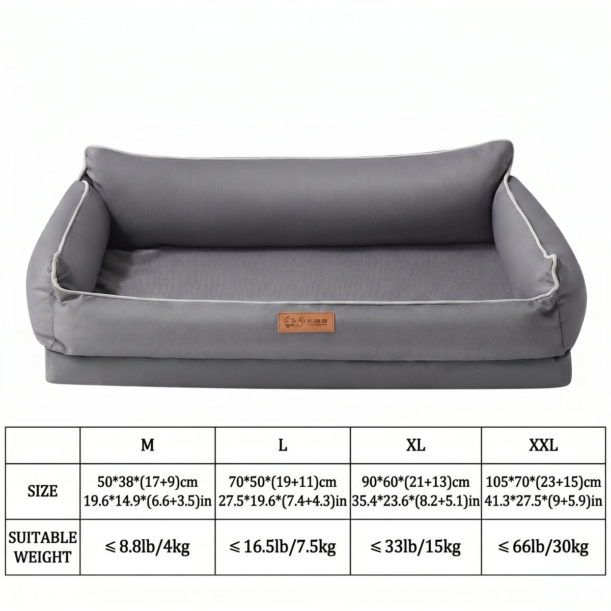 Panier Chien Grande Taille, Canapé Lavable En Mousse Alvéolée, Housse Amovible Pour Grands Chiens – canapé pour chien pratique et facile à nettoyer