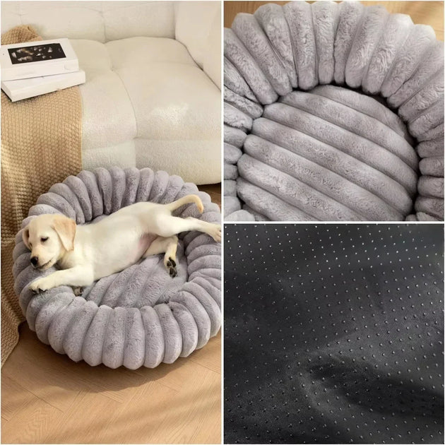 Panier Rond Pour Chien Douillet En Peluche, Lit Hivernal Lavable, 40-90 Cm Pour Chien Moyen – panier rond pour chien en peluche douce