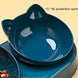 Pet Bowls With Water Feeder, 3 In 1 Ear Design Tilted Cat Water And Food Bowl Set With Gravity Water Bottle For Neck Protection – gamelle chat distributeur eau en plastique arrondie
