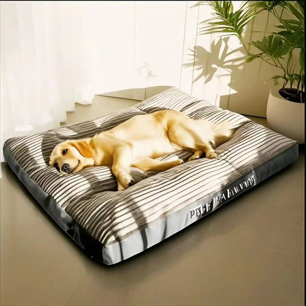 Panier Chien Lavable En Corduroy Douillet, Coussin Épais Pour Petit À Grand Chien, panier chien lavable disponible en plusieurs tailles