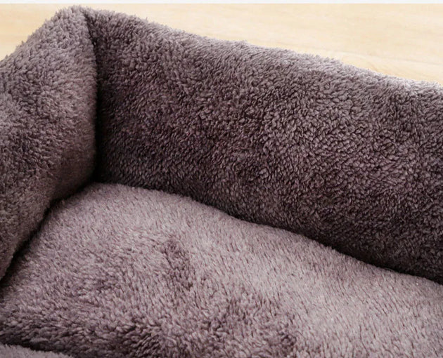 Black Dog Bed Plush Sleeping Bed for Large, Medium and Small Dogs, Non-Slip and Bite-Resistant Pet Sleeping Mat – panier chien moelleux en polaire corail
