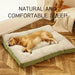 Lit Pour Chien Douillet En Coton Rayé, Tapis Lavable Pour Chien Et Chat, Coussin Confortable – lit pour chien douillet et lavable