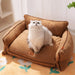 Canapé Pour Chien Et Chat En Coton, Coussin Doux Lavable Et Amovible, Lit 4 Saisons – canapé pour chien avec housse amovible lavable