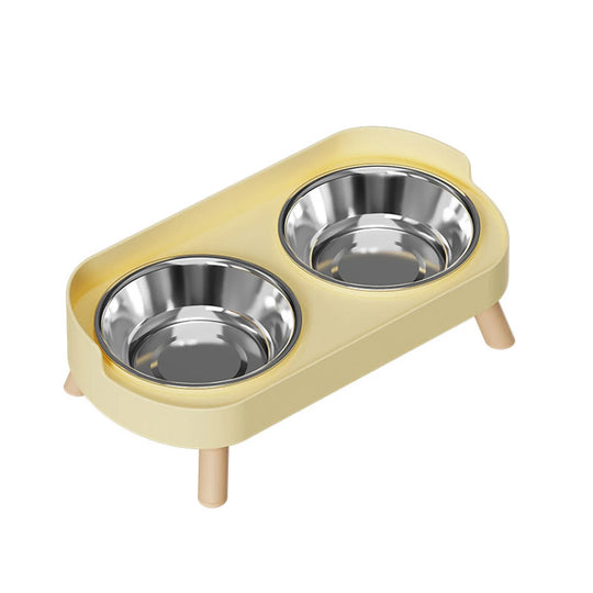 Bol double coloré pour animaux, gamelle double pour chien stable et confortable à utiliser