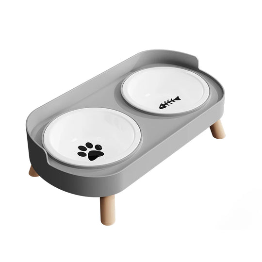 Bol double coloré pour animaux, gamelle double pour chien pour servir repas et eau ensemble