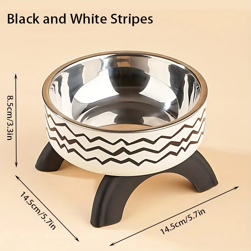 Bol pour animaux en acier inoxydable – Design Élevé Anti-Renversement avec Base en Silicone Antidérapante, gamelle inox chien de qualité