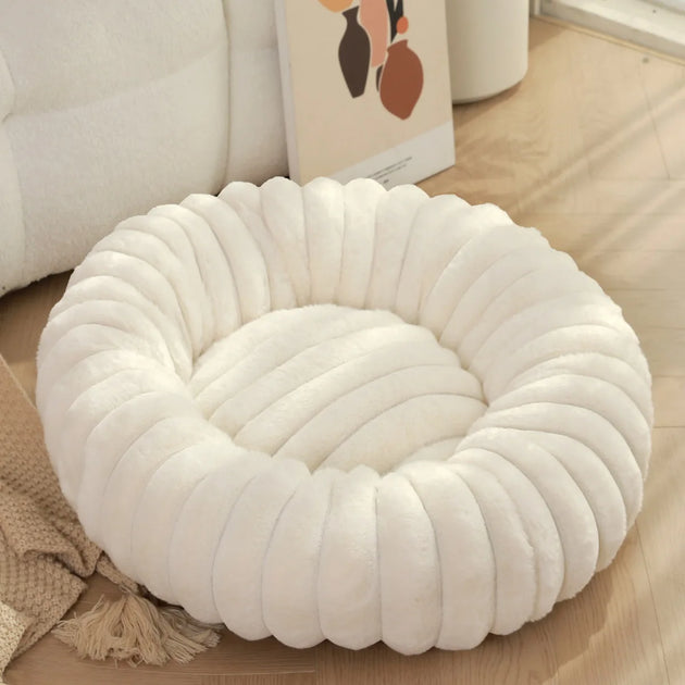 40-80cm Fluffy Pets Dogs Beds Large Round Dog Bed Super Warm Soft Cat House Plush Cat Nest Winter Big Bed, panier chien moelleux et confortable pour animaux