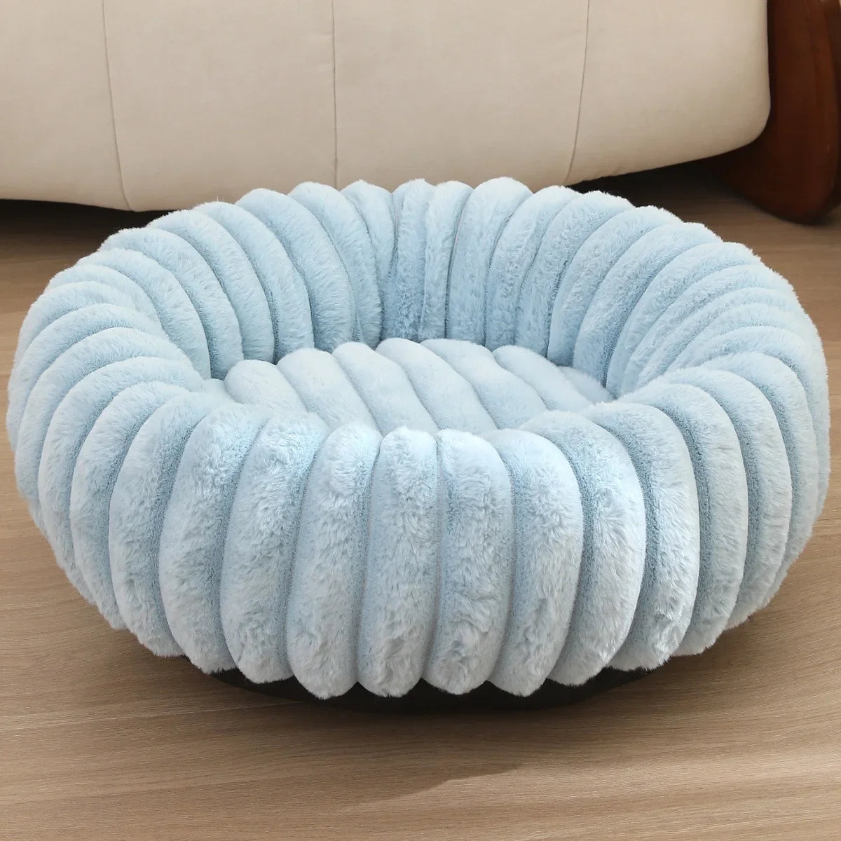 Panier Rond Pour Chien Douillet En Peluche, Lit Hivernal Lavable, 40-90 Cm Pour Chien Moyen – panier rond pour chien douillet après une promenade