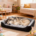 Coussin Chien Épais Pour Chien Et Chat, Canapé Lavable En Coton, Tailles S À XL – canapé lavable noir ou gris pour chien et chat, coussin chien épais