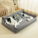 Panier Chien Grande Taille, Canapé Lavable En Mousse Alvéolée, Housse Amovible Pour Grands Chiens – panier chien grande taille confortable