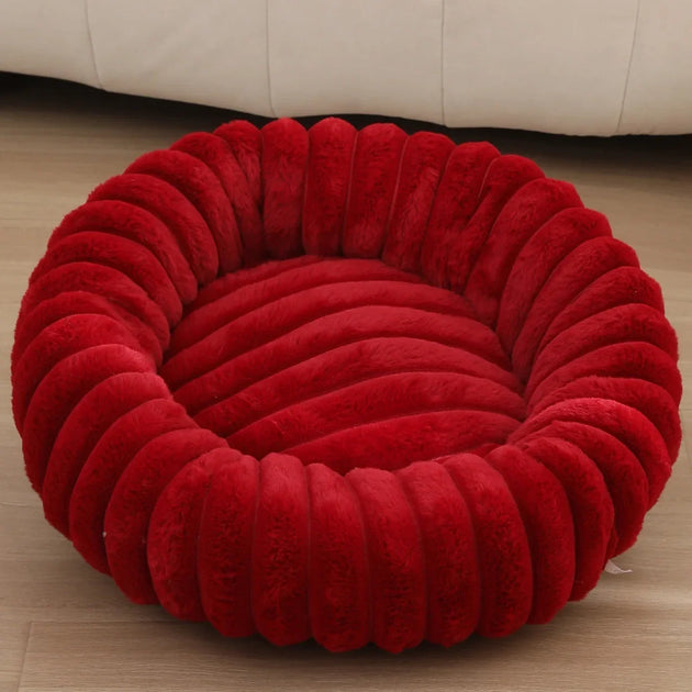 Panier Rond Pour Chien Douillet En Peluche, Lit Hivernal Lavable, 40-90 Cm Pour Chien Moyen – panier rond pour chien rond et rembourré
