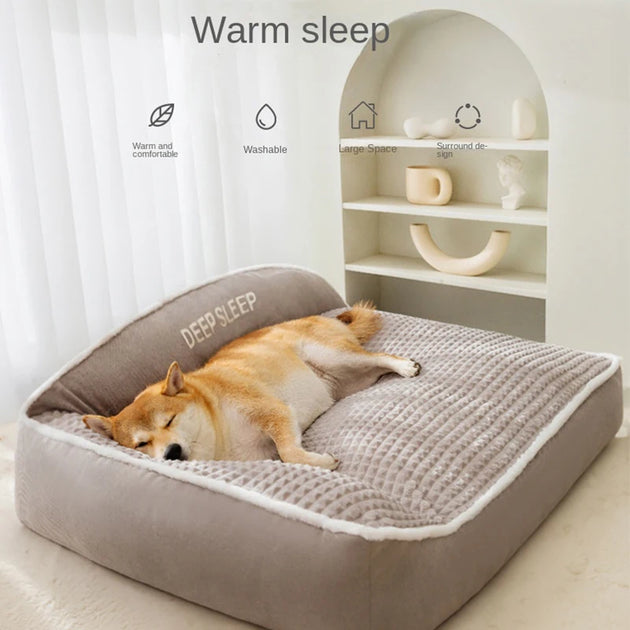 New Cat Bed Dog Pet Bed Kennel Non-Slip Winter Warm Small Dog Kennel Sleeping Removed Washed Soft Puppy Cushion Cat Supplies – panier chien hiver doux et chaud pour petit chien ou chat