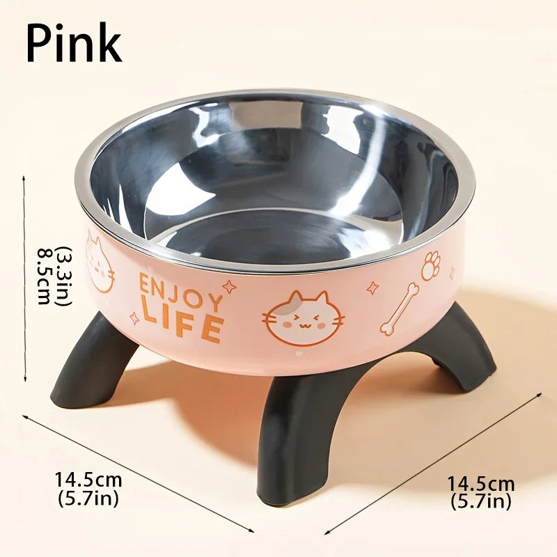 Bol pour animaux en acier inoxydable – Design Élevé Anti-Renversement avec Base en Silicone Antidérapante, gamelle inox chien moderne pour les repas