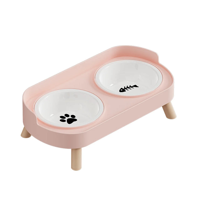 Bol double coloré pour animaux, gamelle double pour chien en acier inoxydable durable