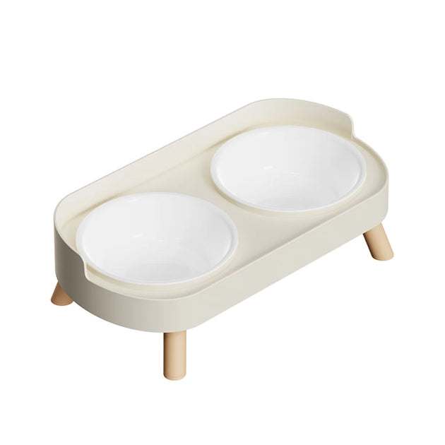 Bol double coloré pour animaux, gamelle double pour chien conçue pour des repas organisés