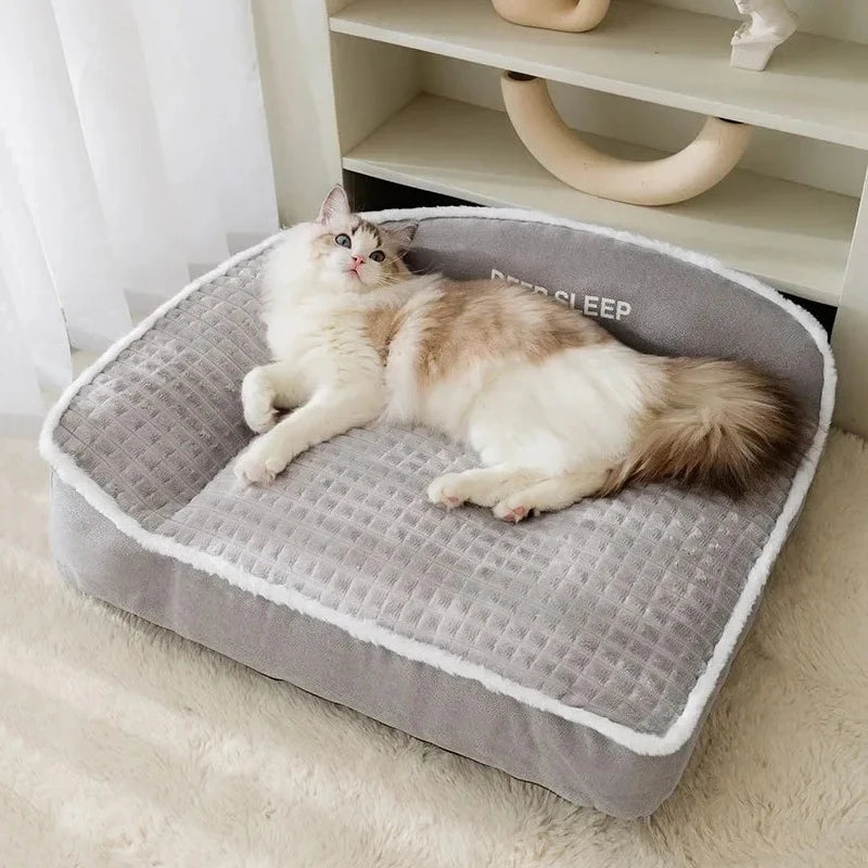 Panier Chien Chaud Pour Chien Et Chat, Lit Douillet En Velours Côtelé Lavable, panier confortable pour petit chien ou chat