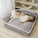 Panier Chien Chaud Pour Chien Et Chat, Lit Douillet En Velours Côtelé Lavable, panier confortable pour petit chien ou chat