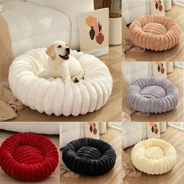 Panier Rond Pour Chien Douillet En Peluche, Lit Hivernal Lavable, 40-90 Cm Pour Chien Moyen – panier rond pour chien moelleux