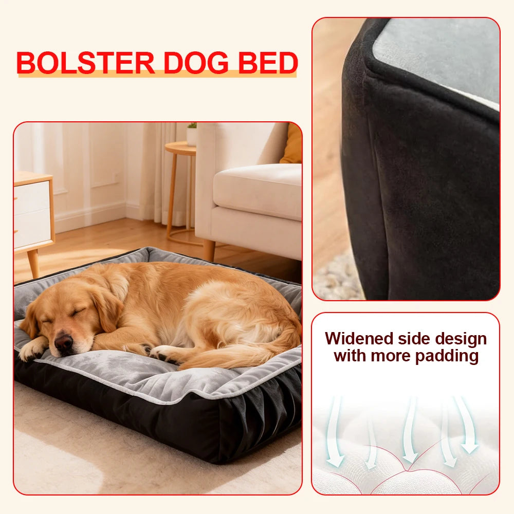 Coussin Chien Épais Pour Chien Et Chat, Canapé Lavable En Coton, Tailles S À XL – surface douce en coton 100 % pour coussin chien épais