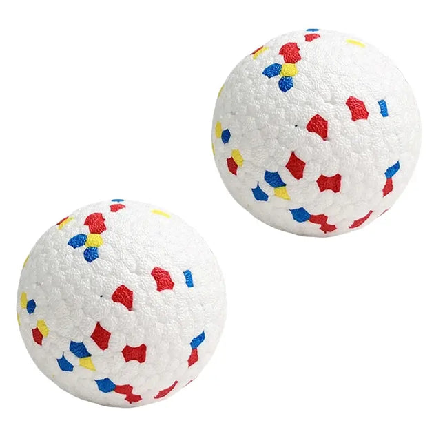 Balle pour chien en E TPU résistante aux morsures - Blanc 2 Pièces / M-6CM - Jouets pour chien