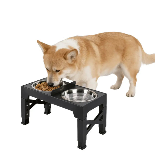 Bol de nourriture en acier inoxydable avec séparation humide pour chien - Mangeoire pour chien