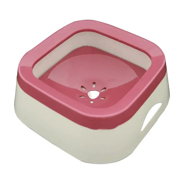Bol d’eau anti-éclaboussures 1L pour chien et chat - Rose - Bol d’eaux anti-éclaboussure pour chien