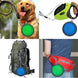 Bol silicone pliable chien avec mousqueton – Bleu - Filles d’eau pliable pour animaux de compagnie