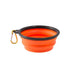 Bol silicone pliable chien avec mousqueton – Bleu - Orange / 350ml (13x9x5.5cm) - Filles d’eau pliable pour animaux