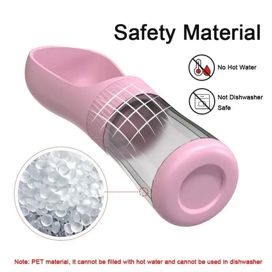 Bouteille d’eau 2 en 1 portable pour chien et chat avec socle - Bouteille d’eaux portable avec récipient alimentaire