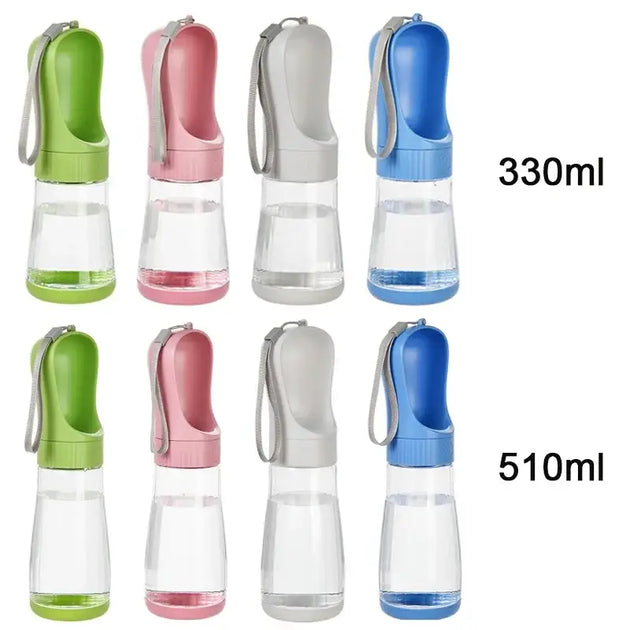 Bouteille d’eau 2 en 1 portable pour chien et chat avec socle - Bouteille d’eaux portable avec récipient alimentaire