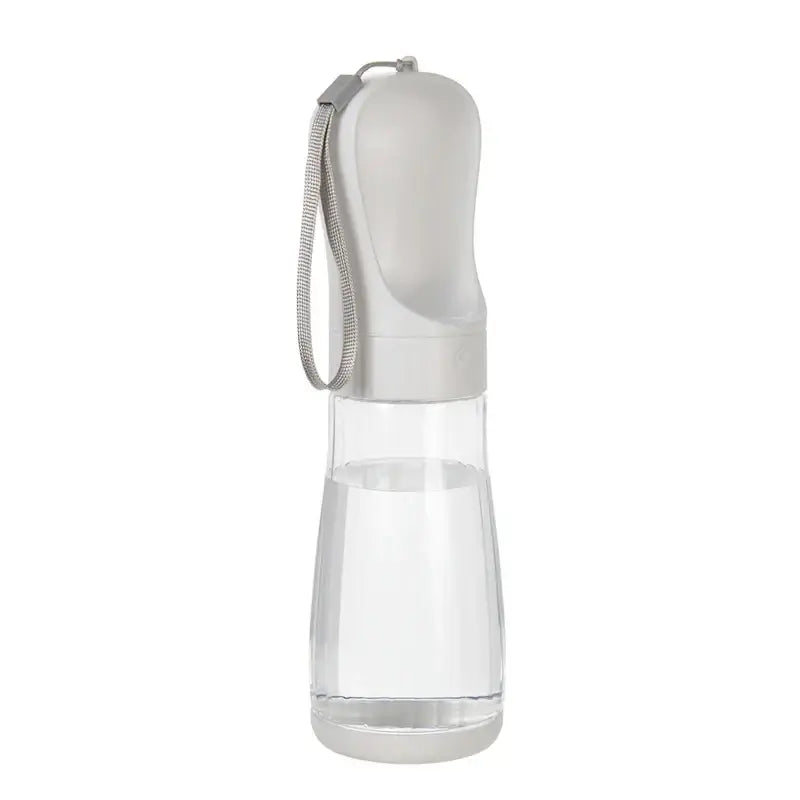 Bouteille d’eau 2 en 1 portable pour chien et chat avec socle - Eaux Blanche 510 ML - Bouteille d’eaux portable