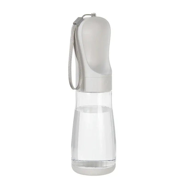 Bouteille d’eau 2 en 1 portable pour chien et chat avec socle - Eaux Blanche 510 ML - Bouteille d’eaux portable