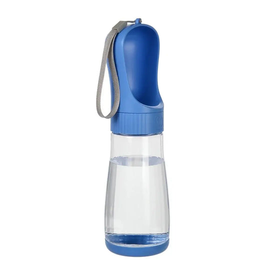 Bouteille d’eau 2 en 1 portable pour chien et chat avec socle - Eaux Bleu 510 ML - Bouteille d’eaux portable