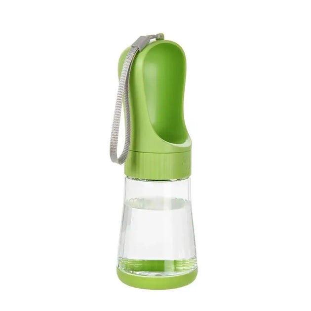Bouteille d’eau 2 en 1 portable pour chien et chat avec socle - Eaux Verte 330 ML - Bouteille d’eaux portable