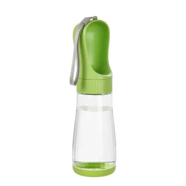 Bouteille d’eau 2 en 1 portable pour chien et chat avec socle - Eaux Verte 510 ML - Bouteille d’eaux portable
