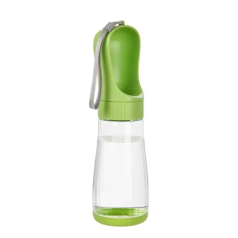 Bouteille d’eau 2 en 1 portable pour chien et chat avec socle - Eaux Verte 510 ML - Bouteille d’eaux portable