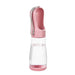 Bouteille d’eau 2 en 1 portable pour chien et chat avec socle - Eaux Rose 510 ML - Bouteille d’eaux portable