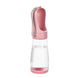 Bouteille d’eau 2 en 1 portable pour chien et chat avec socle - Eaux Rose 510 ML - Bouteille d’eaux portable