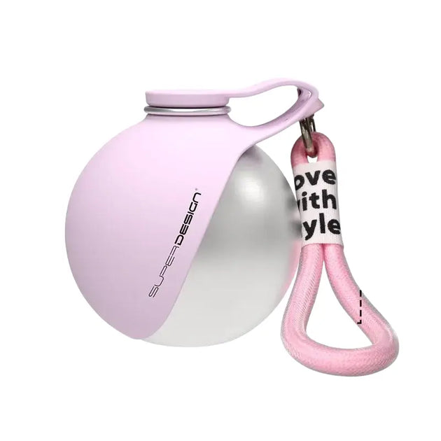 Bouteille d’eau portable en inox turquoise avec motif papillon - Rose - Bouteille d’eaux portable pour chien