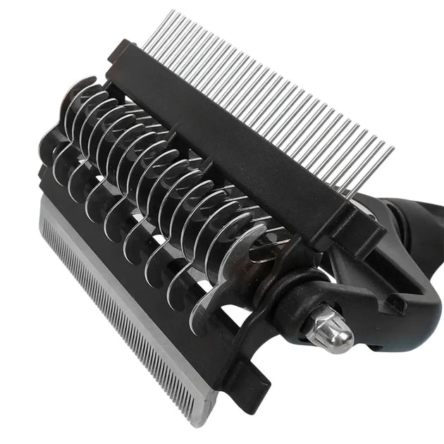 Brosse de toilettage 3 en 1 pour chiens et chats avec dents en métal - Brosse pour chien