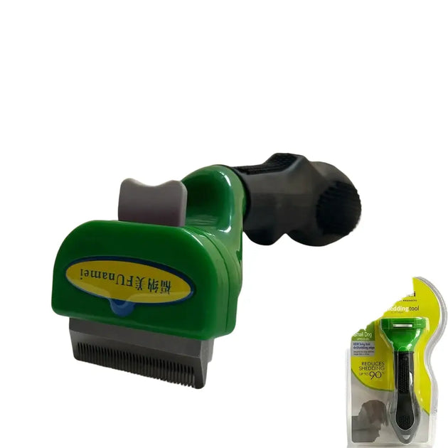 Brosse de toilettage ergonomique jaune et noire pour chiens et chats - Chien à poils long (S) - Brosse pour animaux