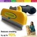 Brosse de toilettage ergonomique jaune et noire pour chiens et chats - Brosse pour animaux de compagnie