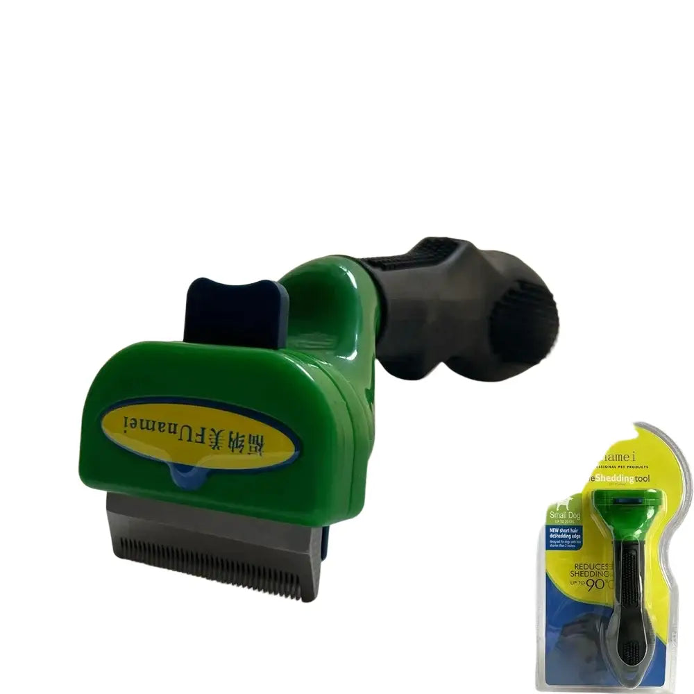 Brosse de toilettage ergonomique jaune et noire pour chiens et chats - Chien à poils court (S) - Brosse pour animaux