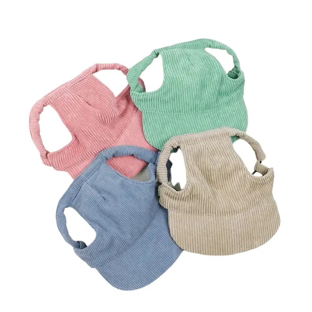 Casquette de baseball pour grand chien en velours côtelé - Casquette pour chien