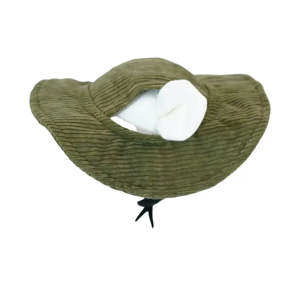 Casquette de baseball pour grand chien en velours côtelé - Vert Armée / XS-conseil 2-5kg - Casquette pour chien