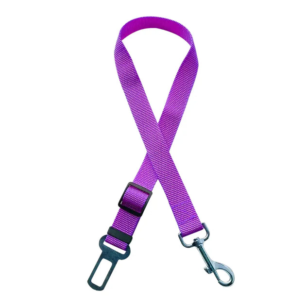 Ceinture de sécurité élastique et réfléchissante pour chien orange - CWQY-4-Violet - Harnais de ceinture de sécurité